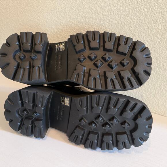 Sandro Paris Chelsea Ankle Boots Platform Black Leather Size 39 (US 8) - Picture 11 of 14